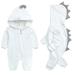 Newborn Baby Zipper Hooded Jumpsuit for Autumn Winter Cotton Thickened Jumpsuit 0-18M