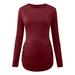 Maternity Swimsuit Top Women s Maternity Ruched Tunic Tops Mama Clothes Long Sleeve Scoop Neck Pregnancy T-Shirt Breastfeeding Long Shirt