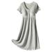 Floral Sleeve Dress Thread Maternity Dress Thin Round Neck Short Sleeve Maternity Breastfeeding Dress Maternity Hight Short Waist Sleeve Dress Wearing Women Maternity Long Sleeve Thermal