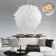 Plafonnier LED Simple en plumes blanches design moderne éclairage d'intérieur luminaire décoratif