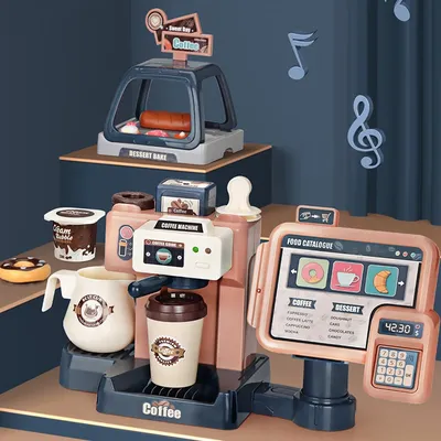 Machine à café pour enfants accessoires de cuisine jouet de caisse jeu de simulation de comptoir