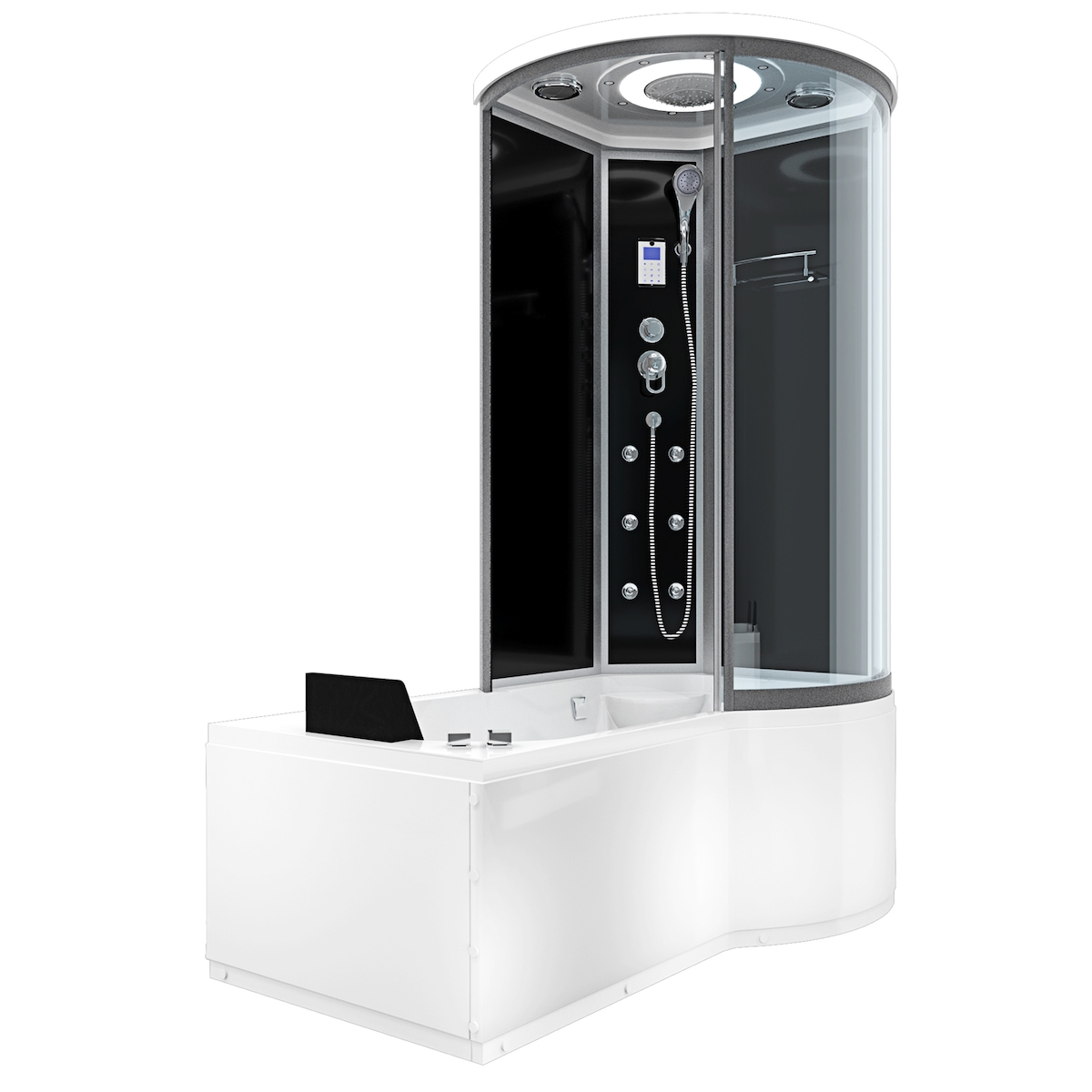 AcquaVapore Whirlpool Wanne Duschtempel Dusche Duschkabine K55-L31-WP 170x100 cm ohne 2K Scheiben Versiegelung Image