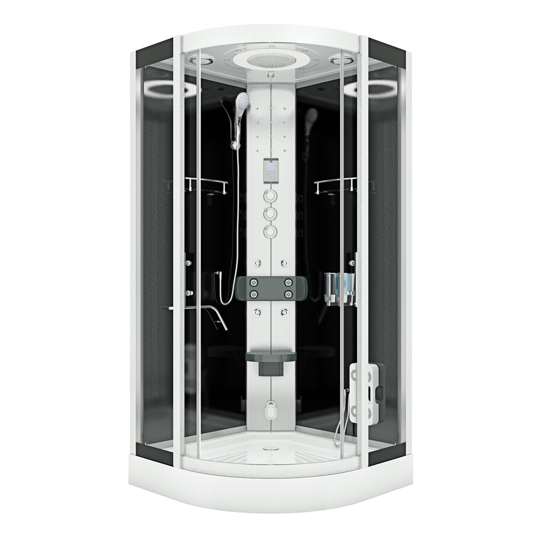 AcquaVapore Komplettdusche Duschkabine Fertigdusche Dusche D58-03T1-EC 80x80 cm mit 2K Scheiben Versiegelung Image