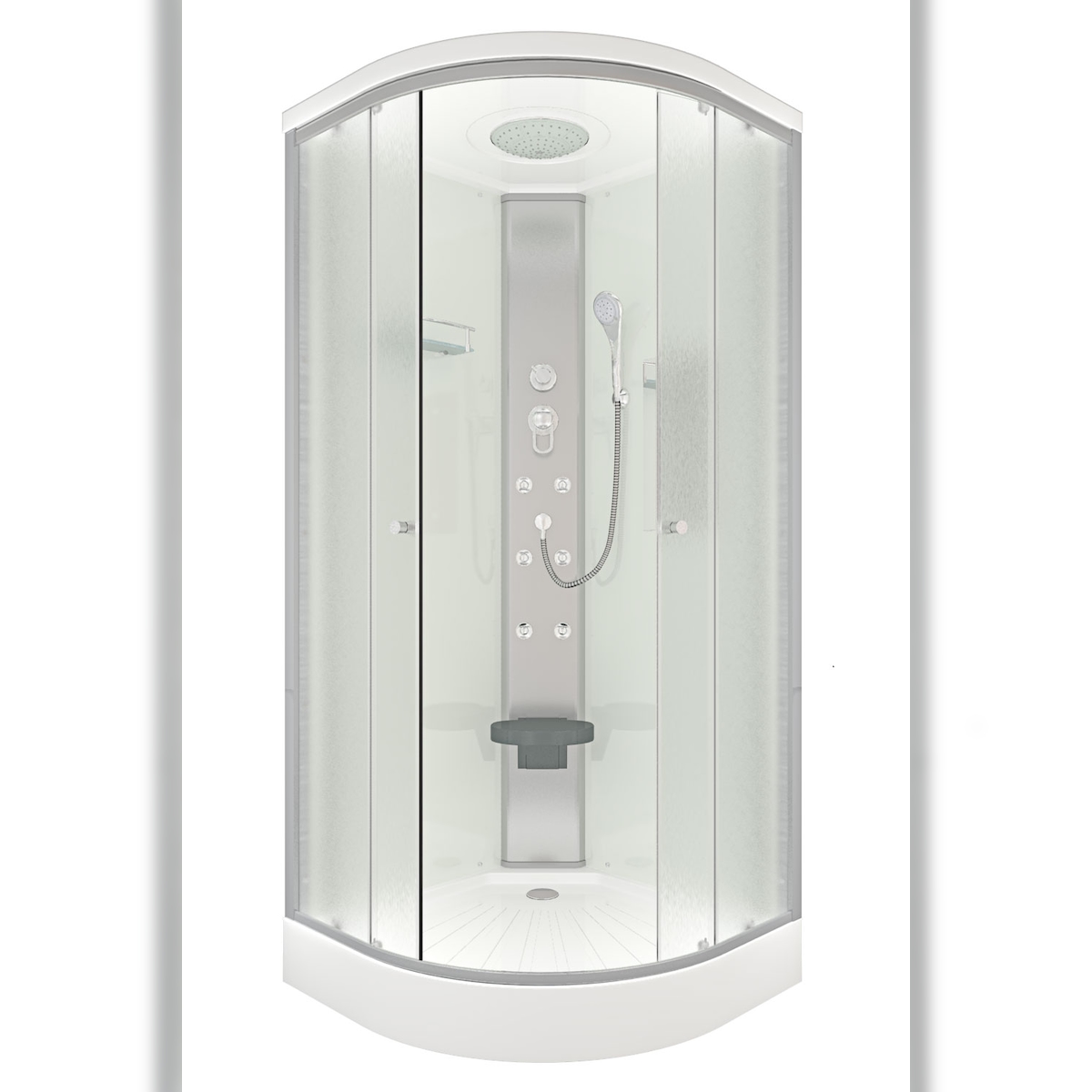 AcquaVapore Duschkabine Fertigdusche Dusche Komplettkabine D10-00M0 80x80 cm ohne 2K Scheiben Versiegelung Image