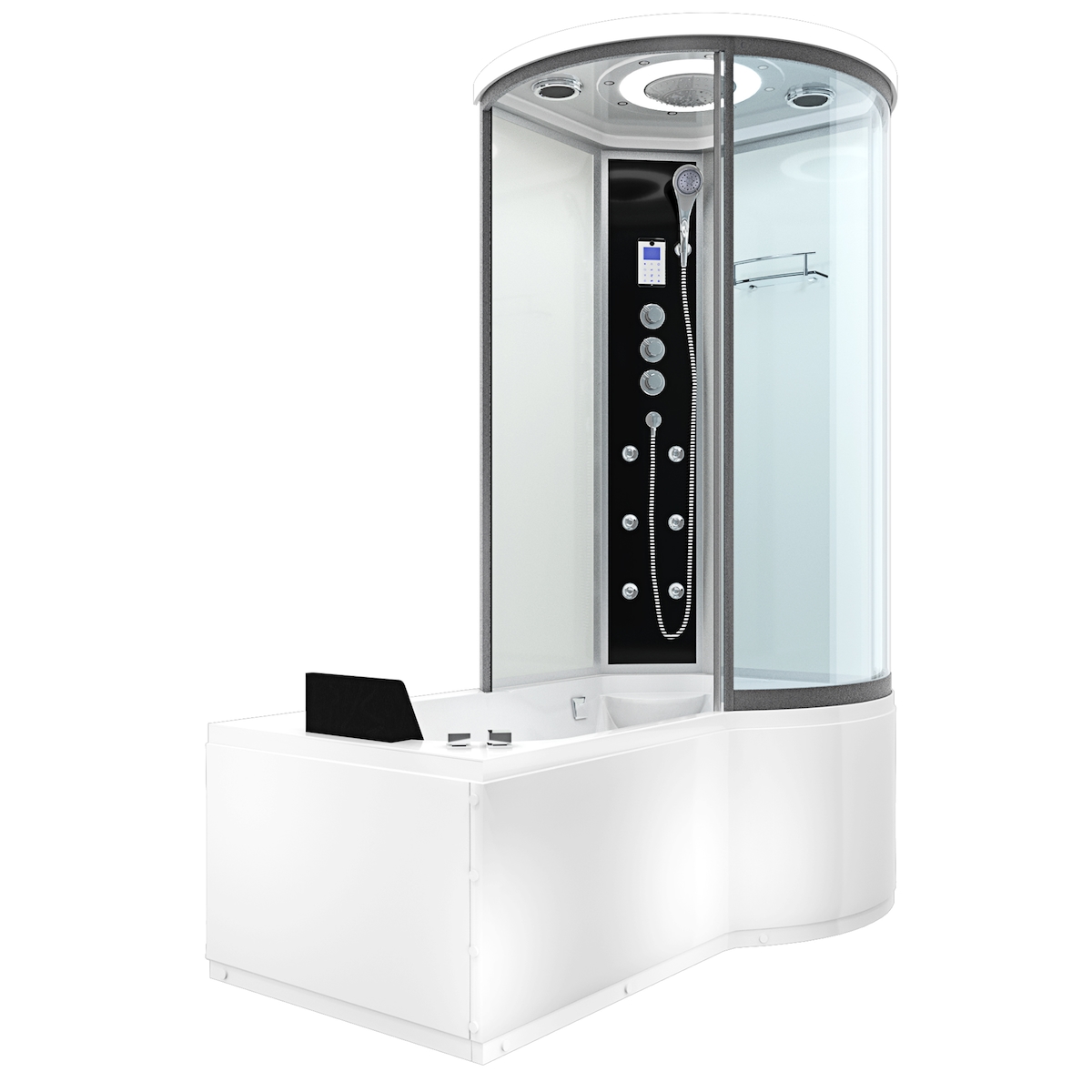 AcquaVapore Whirlpool Wanne Duschtempel Dusche Duschkabine K55-L03-WP 170x100 cm ohne 2K Scheiben Versiegelung Image