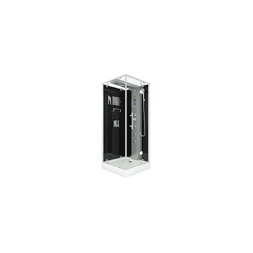 Dampfdusche Duschtempel Sauna Dusche Duschkabine D38-03R2-EC 80×80 cm mit 2K Scheiben Versiegelung