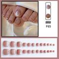 Pjtewawe Nails Summer Wear Toenail Tablets Eye Toenail Patch Net Red The Same Style Milk Tea Color Wear Nail Tablets