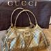 Gucci Bags | Authentic Gucci Abbey Large Crystal Gold Pvc Bag | Color: Gold | Size: 16.5 W X 9h X 4.5d