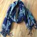 Lilly Pulitzer Accessories | Lilly Pulitzer Murfee Neck Scarf Fringe Euc Blue | Color: Blue/Green | Size: Os