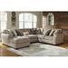 Brown Sectional - Signature Design by Ashley Pantomine 132" Wide Symmetrical Corner Sectional Polyester | 40 H x 132 W x 102 D in | Wayfair 39122S2
