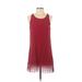 Speechless Casual Dress - Shift Scoop Neck Sleeveless: Red Print Dresses - Women's Size X-Small