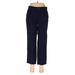 Gap Outlet Khaki Pant: Blue Solid Bottoms - Women's Size 8