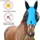 Masque cheval en maille anti-mouche 1 pièce protection cheval contre les mouches avec oreilles