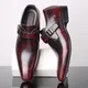 Chaussures provoqué formelles en cuir verni à bout pointu pour hommes chaussures de bureau pour