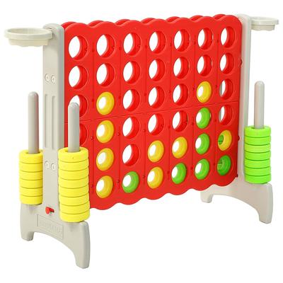 SDADI Giant 64 Inch 4-In-A-Row Game and Basketball Game for Kids, Gray and Red - 32.90