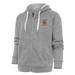 Women's Antigua Heather Gray Cleveland Browns Primary Team Logo Victory Full-Zip Hoodie