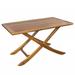 Red Barrel Studio® Folding Wooden Outdoor Side Table Wood in Brown | 27.5 H x 43.38 W x 27.5 D in | Wayfair C47417CF975745AE9E866A5B85F71AFA