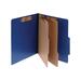 Acco ColorLife PRESSTEX Classification Folders 2 Dividers Letter Size Dark Blue 10/Box (15663)