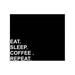 Eat Sleep Coffee Repeat: Isometric Graph Paper Notebook: 1/4 Inch Equilateral Triangle (Paperback)