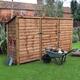 Outdoor Wooden Log Store - 6ft Tall x11ft Wide - Empingham Reversed Roof With Doors Design