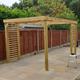 Wooden Garden Pergola Outdoor Gazebo - 4.2m Width - Panel Pergola Design