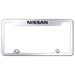Nissan Laser Etched Stainless Steel Truck Cut-Out License Plate Frame (Chrome)