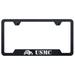 USMC Bulldog Laser Etched Logo Cut-Out License Plate Frame (Rugged Black)