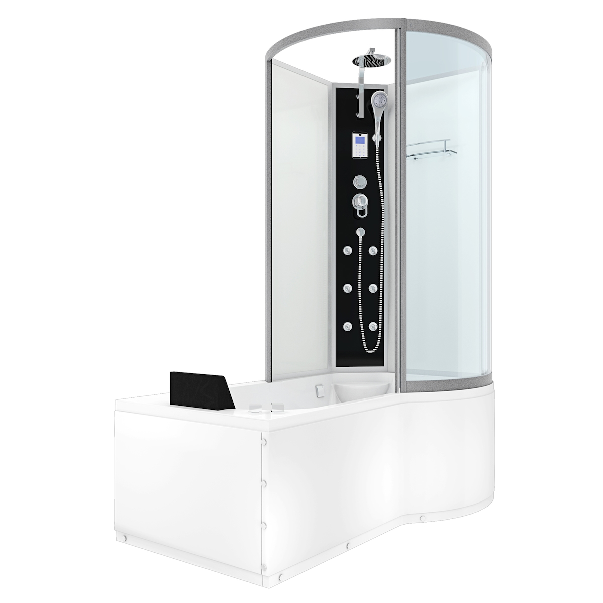 AcquaVapore Whirlpool Wanne Duschtempel Dusche Duschkabine K50-L01-WP 170x100 cm ohne 2K Scheiben Versiegelung Image