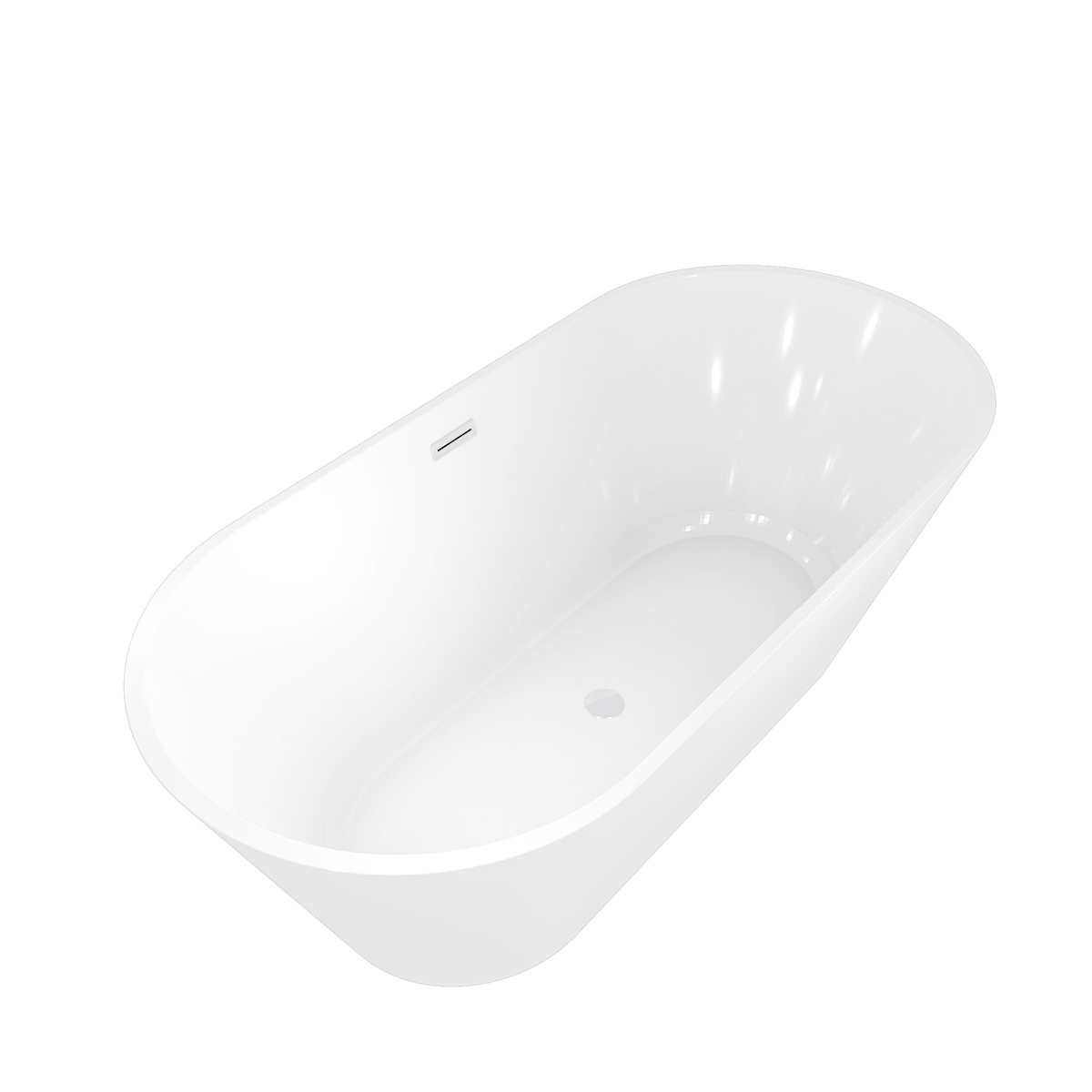 AcquaVapore freistehende Badewanne Wanne Acryl F01 170x80cm Image