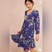 Anthropologie Dresses | Anthropologie Maeve Maplewood Blue Floral Dress Size L | Color: Blue/Purple | Size: L