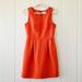 J. Crew Dresses | J Crew Wool Silk Blend Sleeveless Dress Lined Orange Sz 6 | Color: Orange | Size: 6