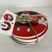 Disney Dining | Disney Mickey Mouse Ceramic Lot Of 3 Coasters Red White Black | Color: Black/Red/White | Size: Os