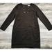 Michael Kors Dresses | Michael Kors Brown Midi Dress Sz Xl Long Sleeve **Front Latches Removed**C40 | Color: Brown | Size: Xl