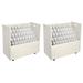 Adiroffice 50-Compartment Mobile Wood Roll File Storage Organizer Wood in White | 28.5 H x 30 W x 15.75 D in | Wayfair 626-WHI-2PK