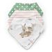 Deer Floral Fabric Bandana Baby Bibs by Sweet Jojo Designs in Green/Pink | 13 H x 11 W in | Wayfair 3P-Bib-DeerFloral-PRT