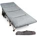 REDCAMP Folding Camping Cot w/ Mattress Pad for Adults, Cotton in Gray | 20 H x 28 W x 75 D in | Wayfair RC18322