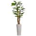 Laura Ashley Panama 58" Artificial Scindapsus Aureus Plant in Planter Plastic/Stone in Gray | 87 H x 25 W x 25 D in | Wayfair VHX134218