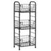 Rebrilliant Lilliani 30" H x 11.02" W x 7.5" D Storage Rack Wire/Metal in Black | 30 H x 11.02 W x 7.5 D in | Wayfair