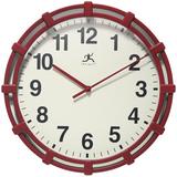 Infinity Instruments Round Plastic Wall Clock 16 Inches Plastic in Black/Red | 16 H x 16 W x 2 D in | Wayfair 20309RD-4547