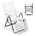 Ebern Designs Elieth 58" Long Reclining Single Chaise Metal in White | 42 H x 24.5 W x 58 D in | Outdoor Furniture | Wayfair