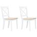 Gracie Oaks Domonic Solid Wood Cross Back Side Chair Wood in White | 35.4 H x 17.9 W x 20.5 D in | Wayfair 1F3AE18057C64FB28DCC73076EF33755