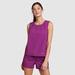 Eddie Bauer Women's Mountain Crinkle Sleeveless Shirt - Deep Magenta - Size XS