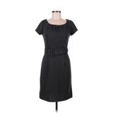 H&M Casual Dress - Sheath: Gray Solid Dresses - Women's Size 8