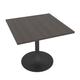 34" Small Square Table With Tulip Base 2 Person Round Office Table