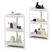 Gymax 2PCS 3 Tier Detachable Floor Corner Shower Shelf Counter Corner