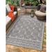 Hauteloom Siesta Neutral Patio Outdoor Area Rug 2 x 3 - Black Grey Beige / Diah