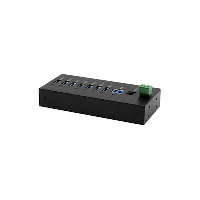 EXSYS EX-11247HMS 7 Port USB 3.2 Gen 1 HUB Din-Rail Kit und Wand VIA VL813 Chipset Image