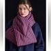 Anthropologie Accessories | Anthropologie Striped Puffer Scarf | Color: Black/Pink | Size: Os