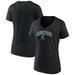 Women's Fanatics Branded Black Michigan State Spartans Evergreen Campus V-Neck T-Shirt