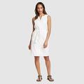 Eddie Bauer Women's EB Hemplify Sleeveless Dress - White - Size XS